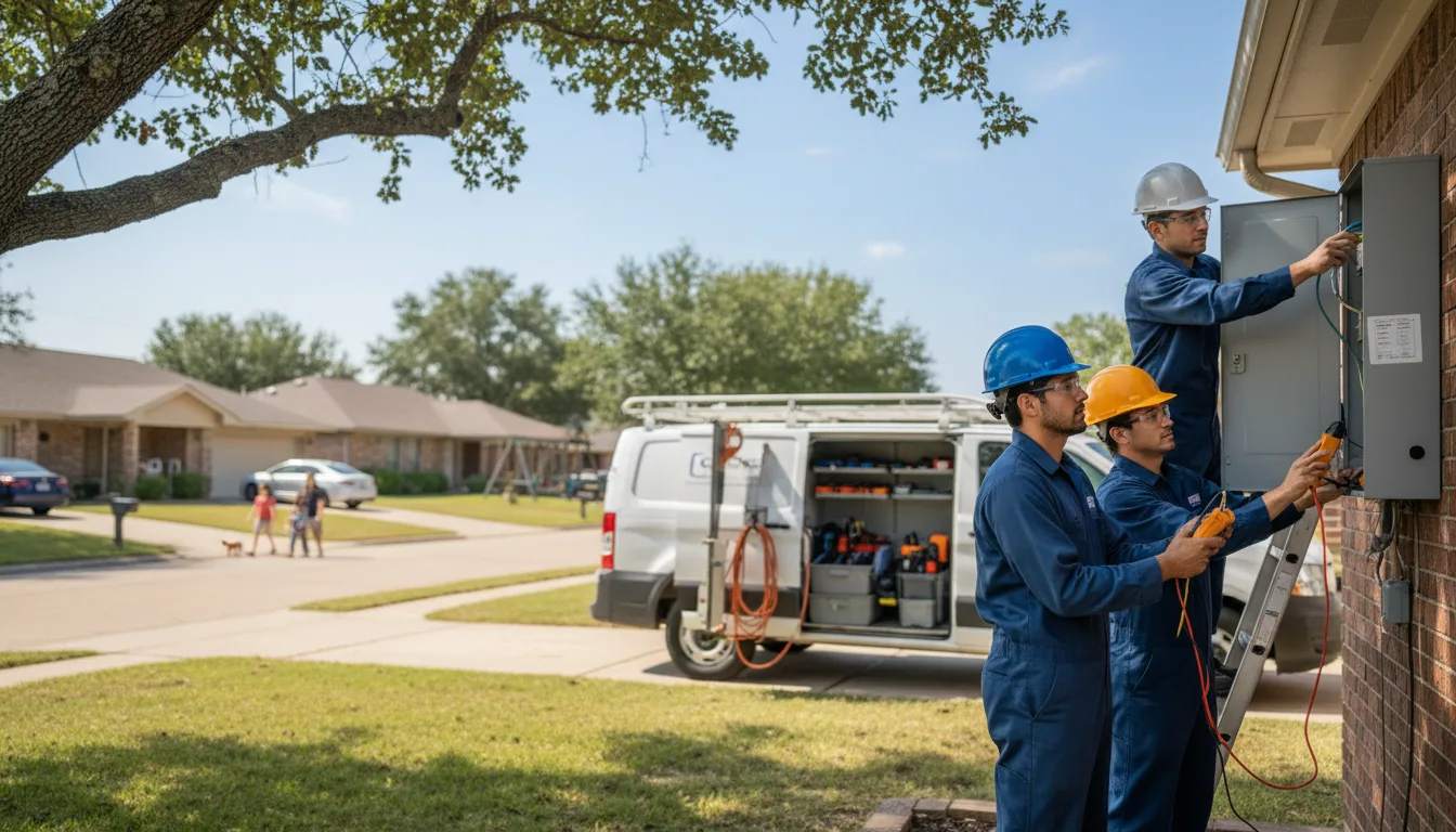 Certified electrician providing emergency electrical services in Hartshorne, OK